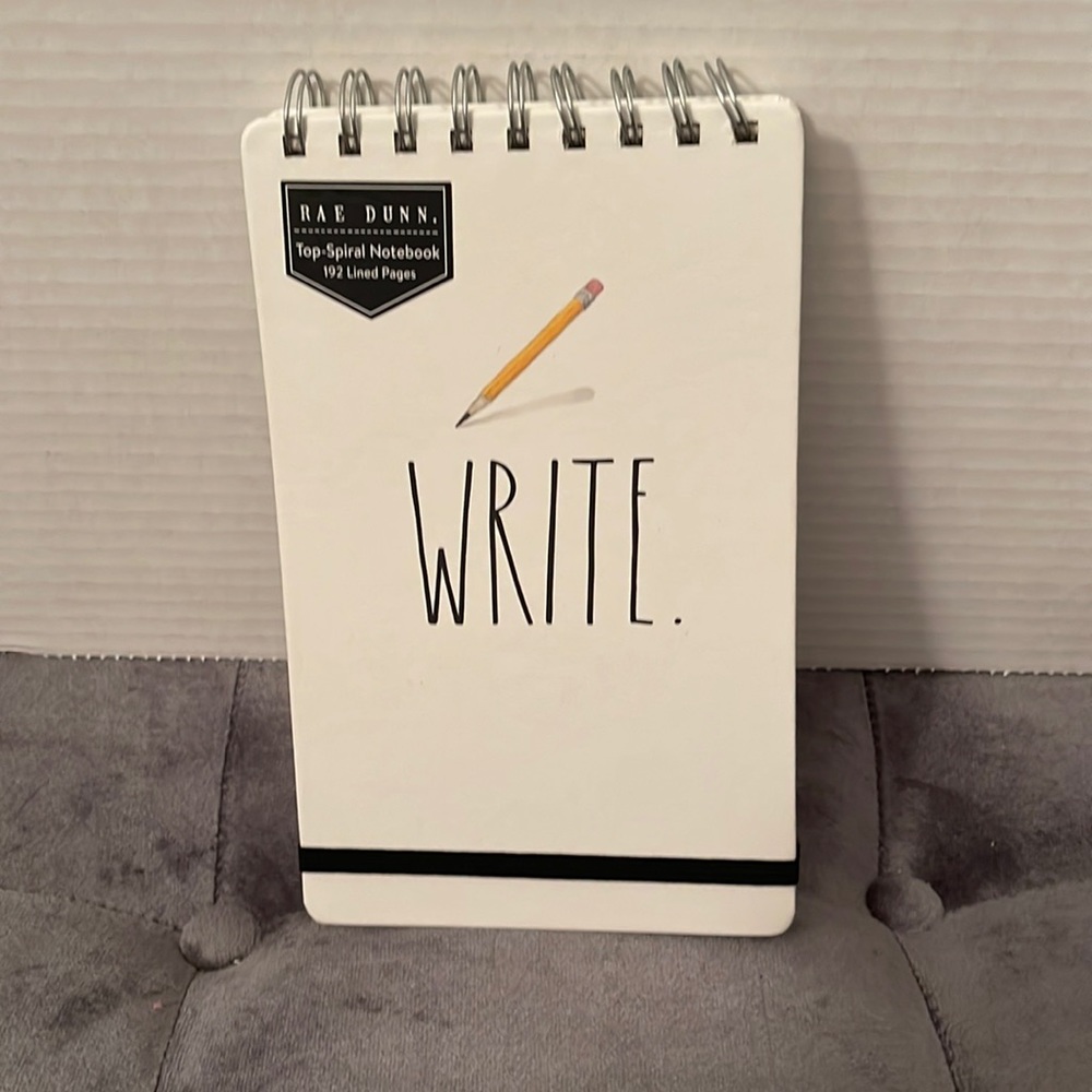 Rae Dunn Top-Spiral notebook WRITE.